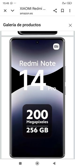 Xiaomi Redmi Note 14 Pro 5G 256GB Negro