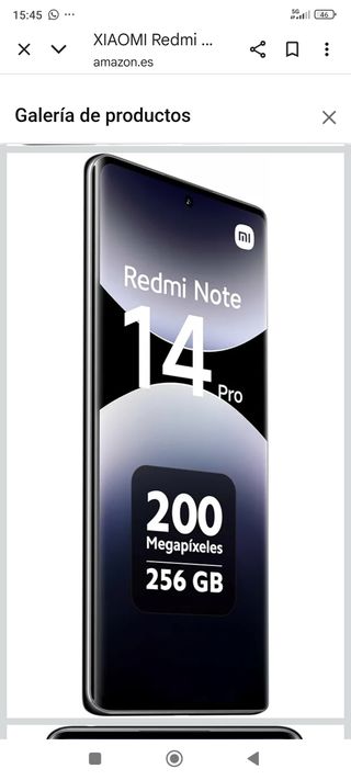 Xiaomi Redmi Note 14 Pro 5G 256GB Negro