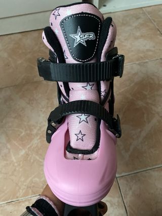 Patines línea 4 ruedas rosas