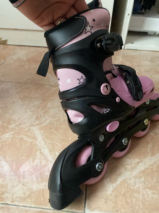 Patines línea 4 ruedas rosas