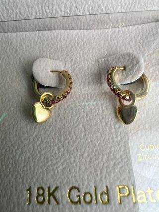 Pendientes Meme London Corazón 18K Oro