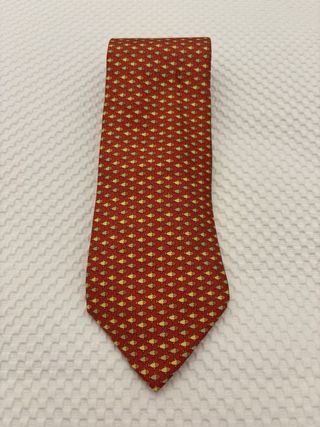Corbata Hermes Naranja y Amarilla