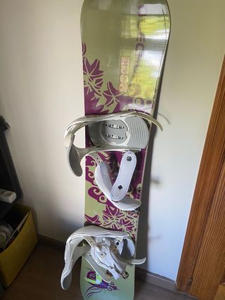Tabla Snowboard con Fijaciones