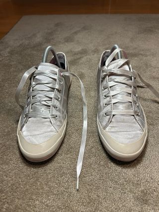 Zapatillas Le Coq Sportif plateadas mujer