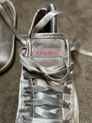 Zapatillas Le Coq Sportif plateadas mujer
