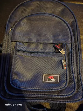 Zainetto Pois blu 4 scomparti