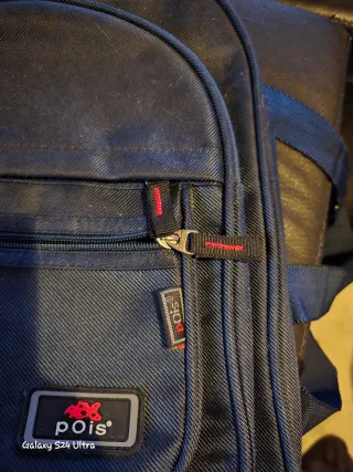 Zainetto Pois blu 4 scomparti