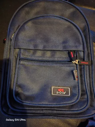 Zainetto Pois blu 4 scomparti