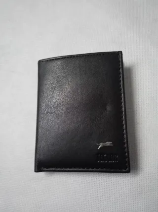 Coppia Portafogli Uomo Pelle Neri e Blu