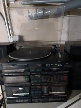 Altavoces Sanyo Vintage Negros