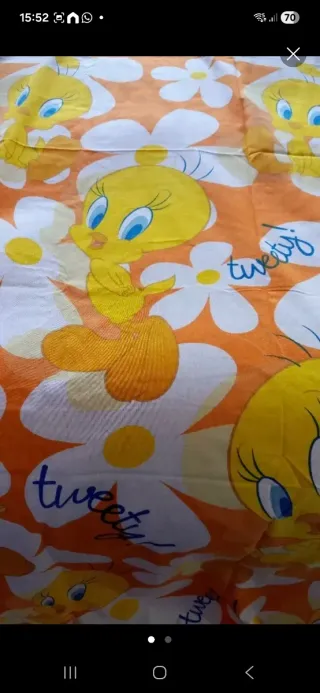 Cortina infantil de tela con Tweety