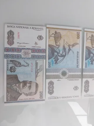 Billetes Rumanía 200 Lei (Consecutivos)