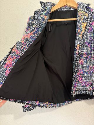 Blazer River Island lentejuelas tweed