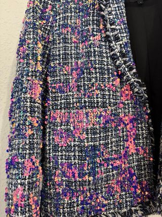 Blazer River Island lentejuelas tweed