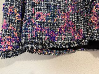 Blazer River Island lentejuelas tweed