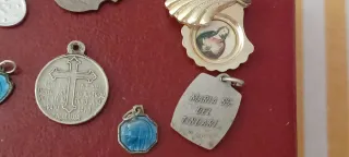 Set 8 medagliette religiose vintage