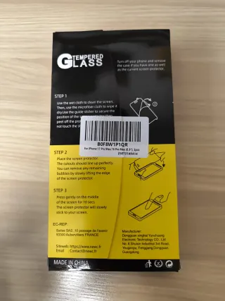 Protettore schermo iPhone 17 Pro Max. 3 pezzi