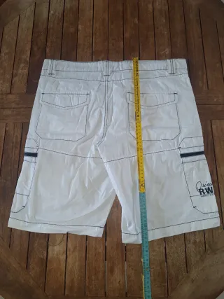 3 Pantalones cortos cargo, negro, blanco y azul