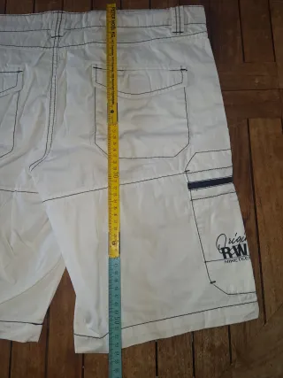 3 Pantalones cortos cargo, negro, blanco y azul