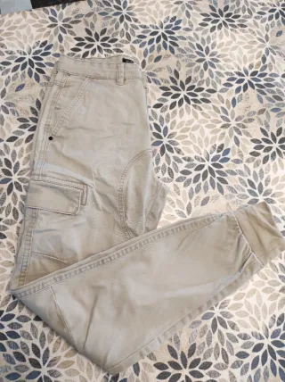 Pantaloni cargo uomo beige tg S