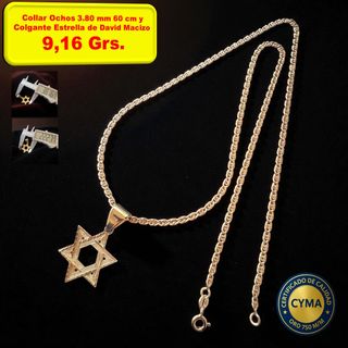 Conjunto Cadena y Estrella David Oro 18K