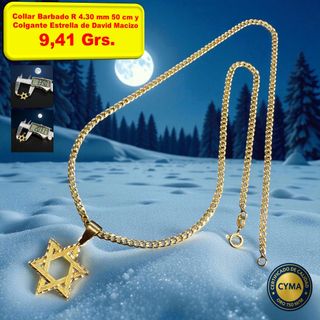Conjunto Cadena y Estrella David Oro 18K