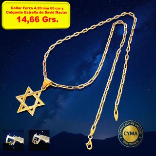 Conjunto Cadena y Estrella David Oro 18K
