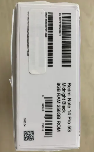 Xiaomi Redmi Note 14 Pro 5g.  256GB Negro