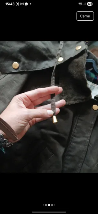 Chaquetón estilo barbour Green Coast Mujer verde