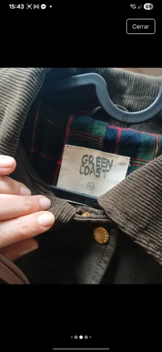 Chaquetón estilo barbour Green Coast Mujer verde