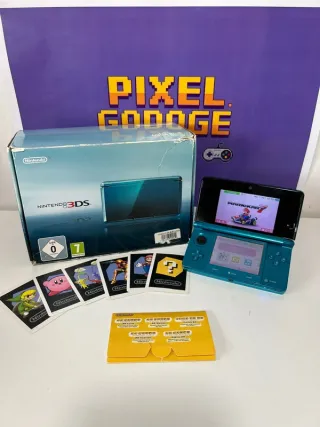 Nintendo 3DS Azzurra con scatola + Mario Kart