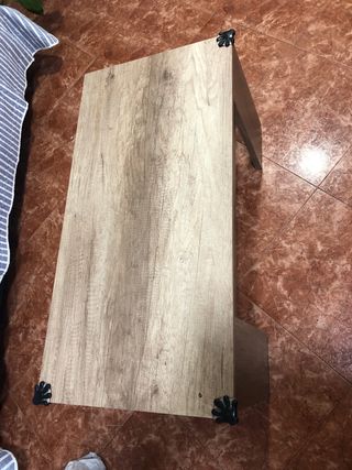 Mesa de centro elevable madera y patas negras