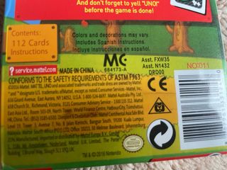 UNO Super Mario Card Game incluye manual Español