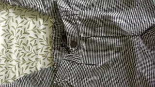 Pantalón cuadros pinza cintura elástica