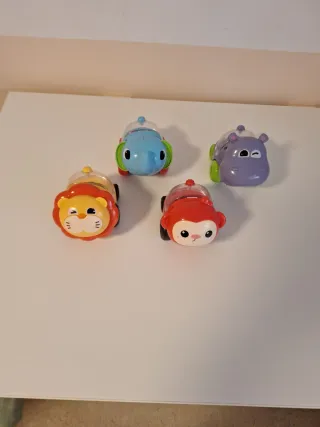 Set di 4 passeggini giocattolo con design animale