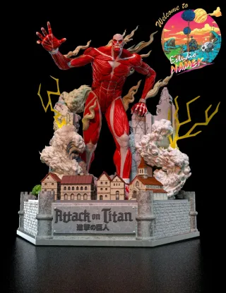 Figura Resina Colosal Attack on Titan Diorama