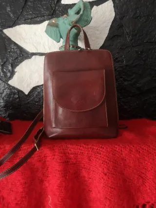 Bolao Mochila Piel Italiana 3 en 1 Manos