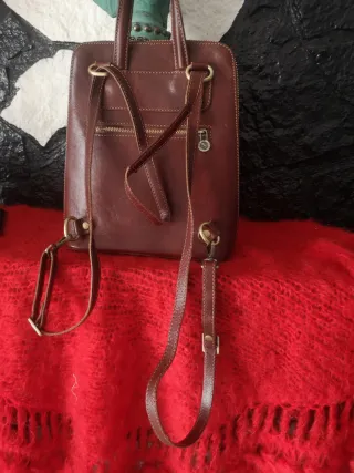 Bolao Mochila Piel Italiana 3 en 1 Manos