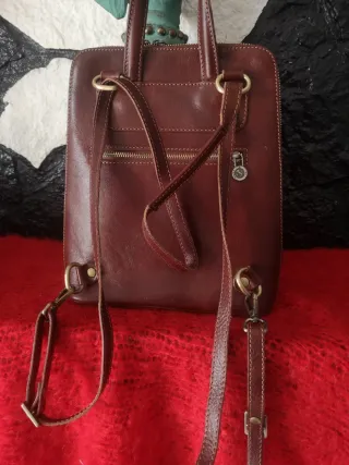 Bolao Mochila Piel Italiana 3 en 1 Manos