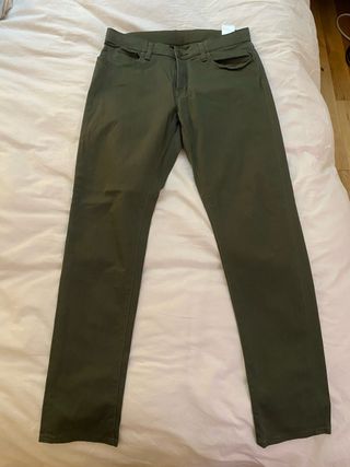 Pantalón Uniqlo Skinny Verde Oscuro Talla M
