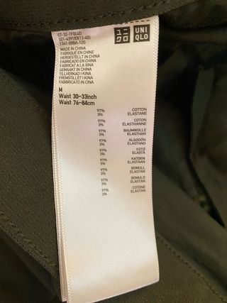 Pantalón Uniqlo Skinny Verde Oscuro Talla M