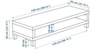 Mueble TV Ikea Lack Negro