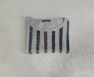 Vestido de punto con lentejuelas T. L.