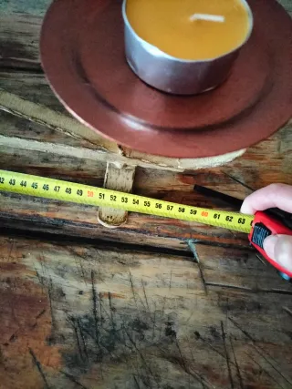 Candelabro grande metal dorado y marrón