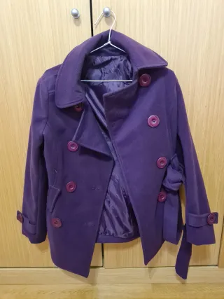 Chaquetón de paño morado 38- 40