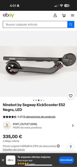 ninebot by Segway kickscooter ES2 patinete
