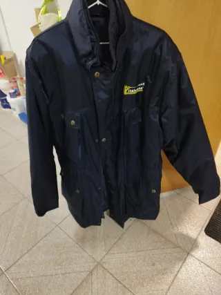 Anorak impermeable con forro azul