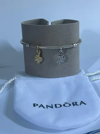 Charm Sol y Luna con sello Plata S925