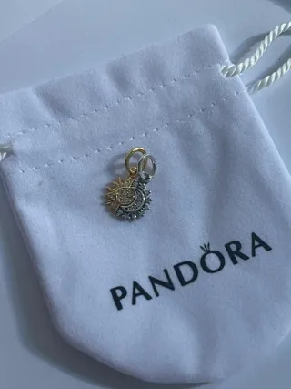 Charm Sol y Luna con sello Plata S925