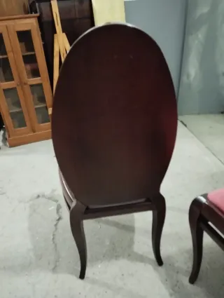 Conjunto 4 Sillas Madera Maciza Tapizadas